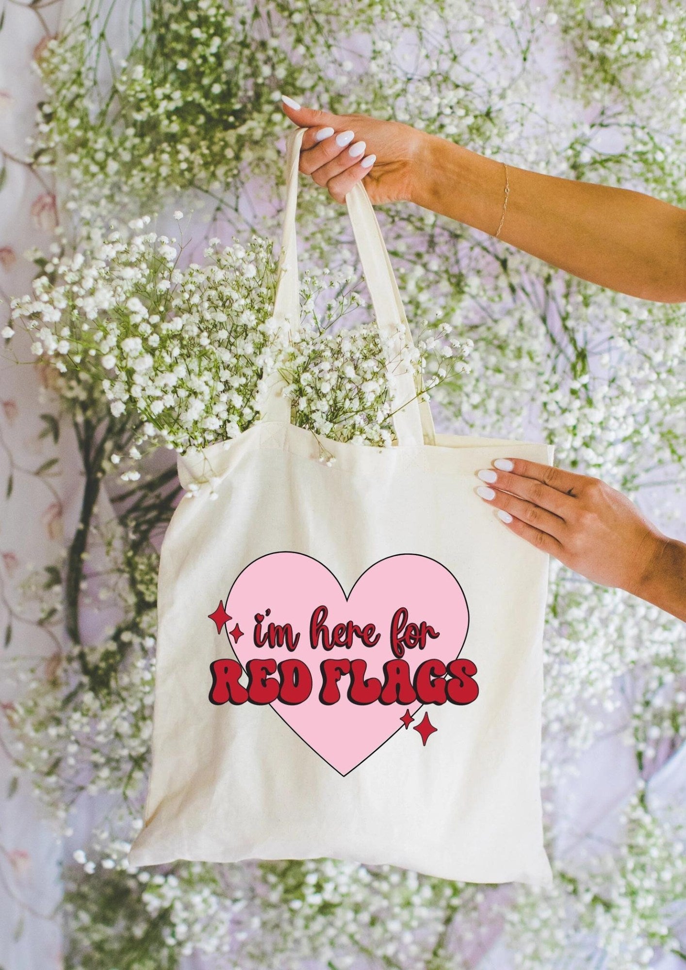 Red Flags Canvas Tote Bag