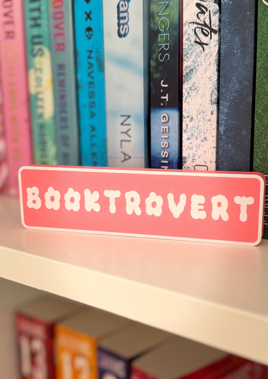 Booktrovert- Bookshelf Street Sign