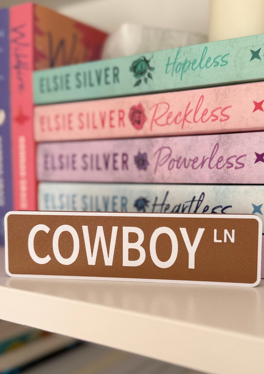 Cowboy LN - Bookshelf Street Sign