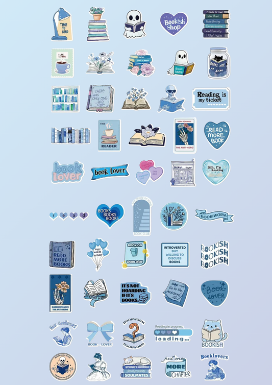 Blue Book Lover Stickers Pack (10pcs)
