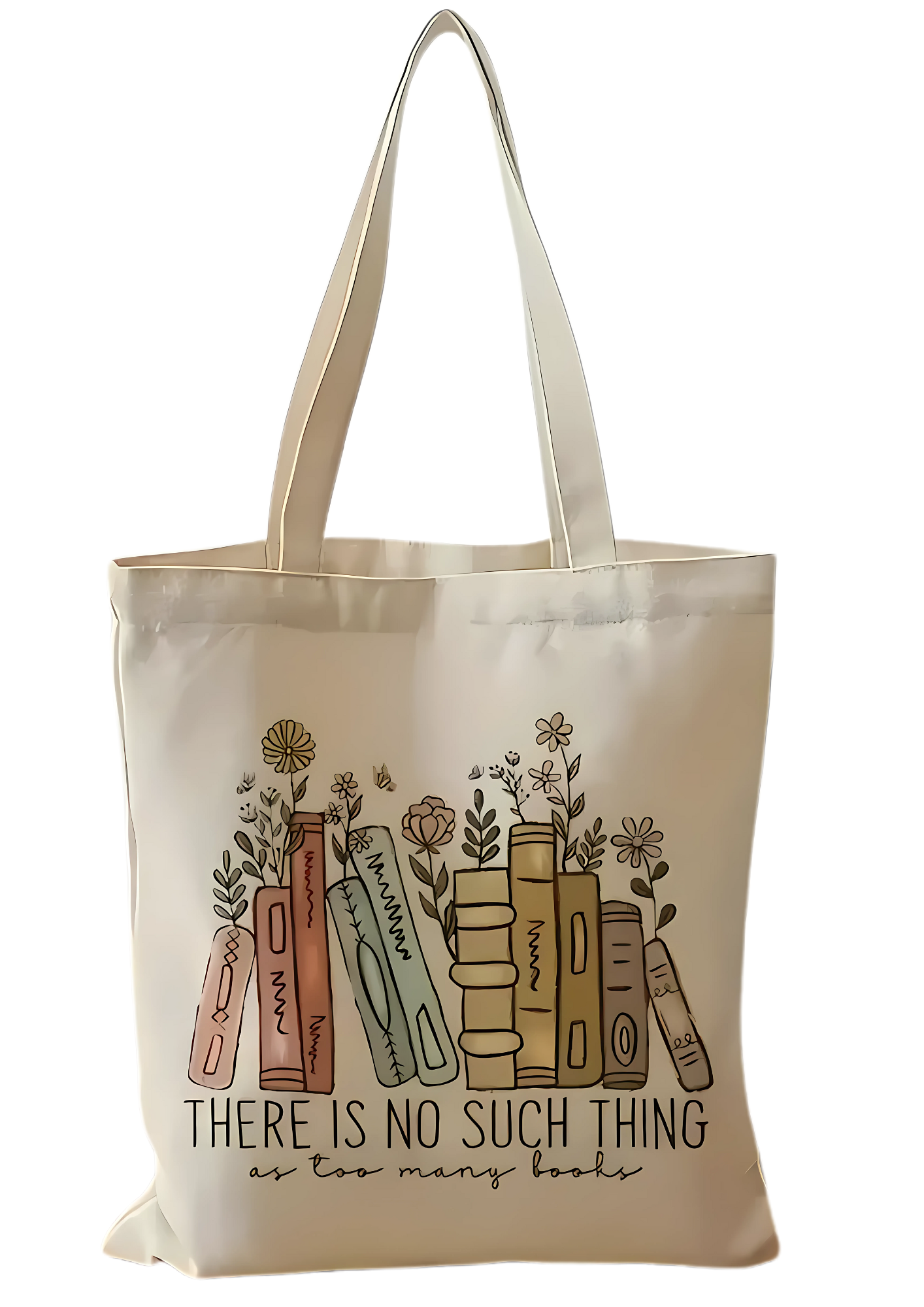 There Is No Such Thing As Too Many Books Canvas Tote Bag