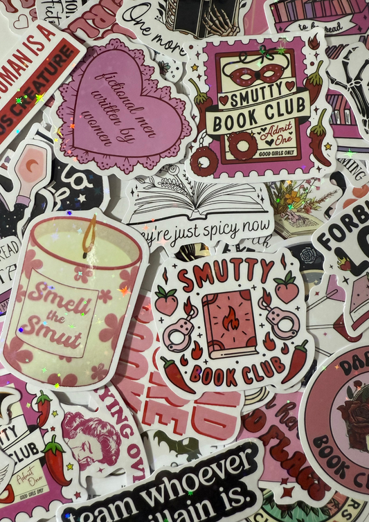 Glitter Bookish Sticker Pack (10pcs)