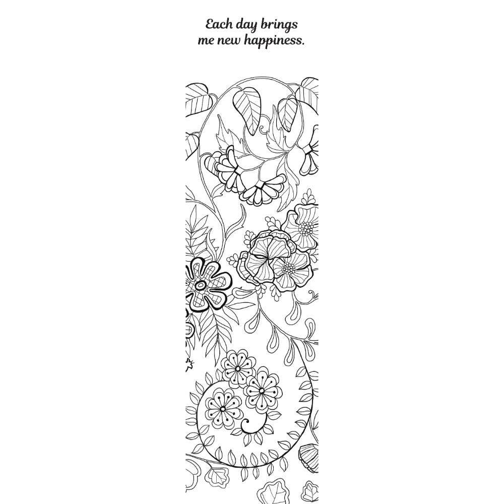 Mantras Coloring 40-Pack Bookmarks