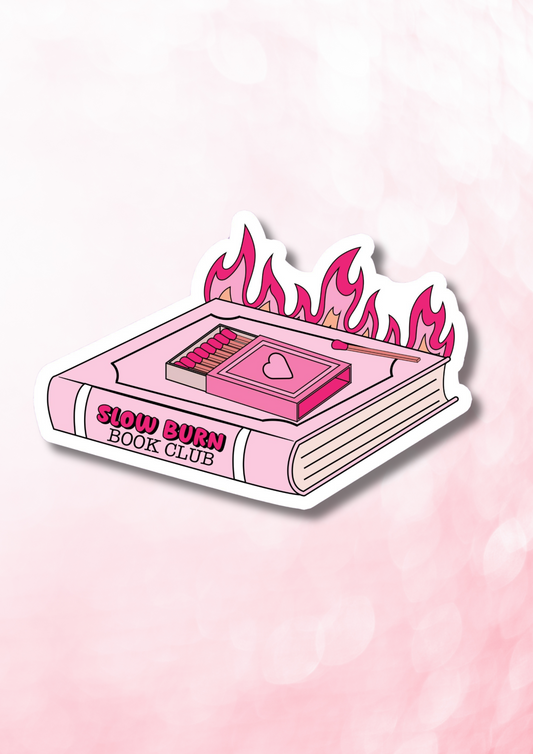 Slow Burn Book Club Waterproof Vinyl Sticker