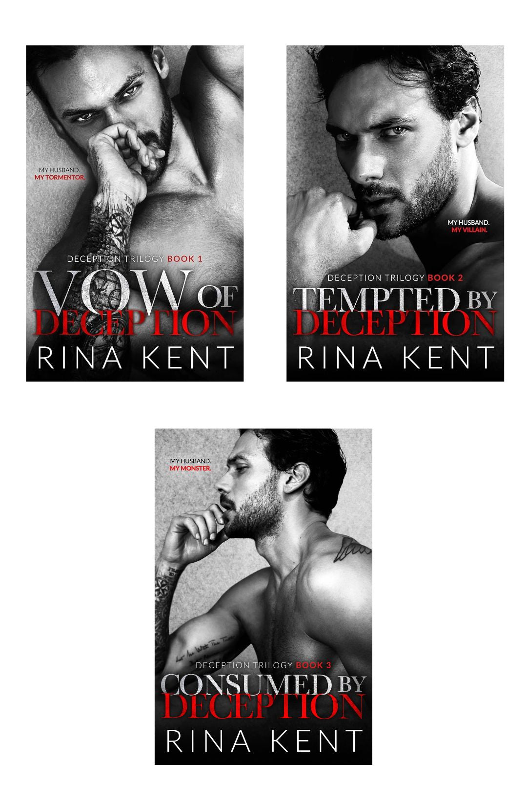 Deception Trilogy (Model Cover) by Rina Kent