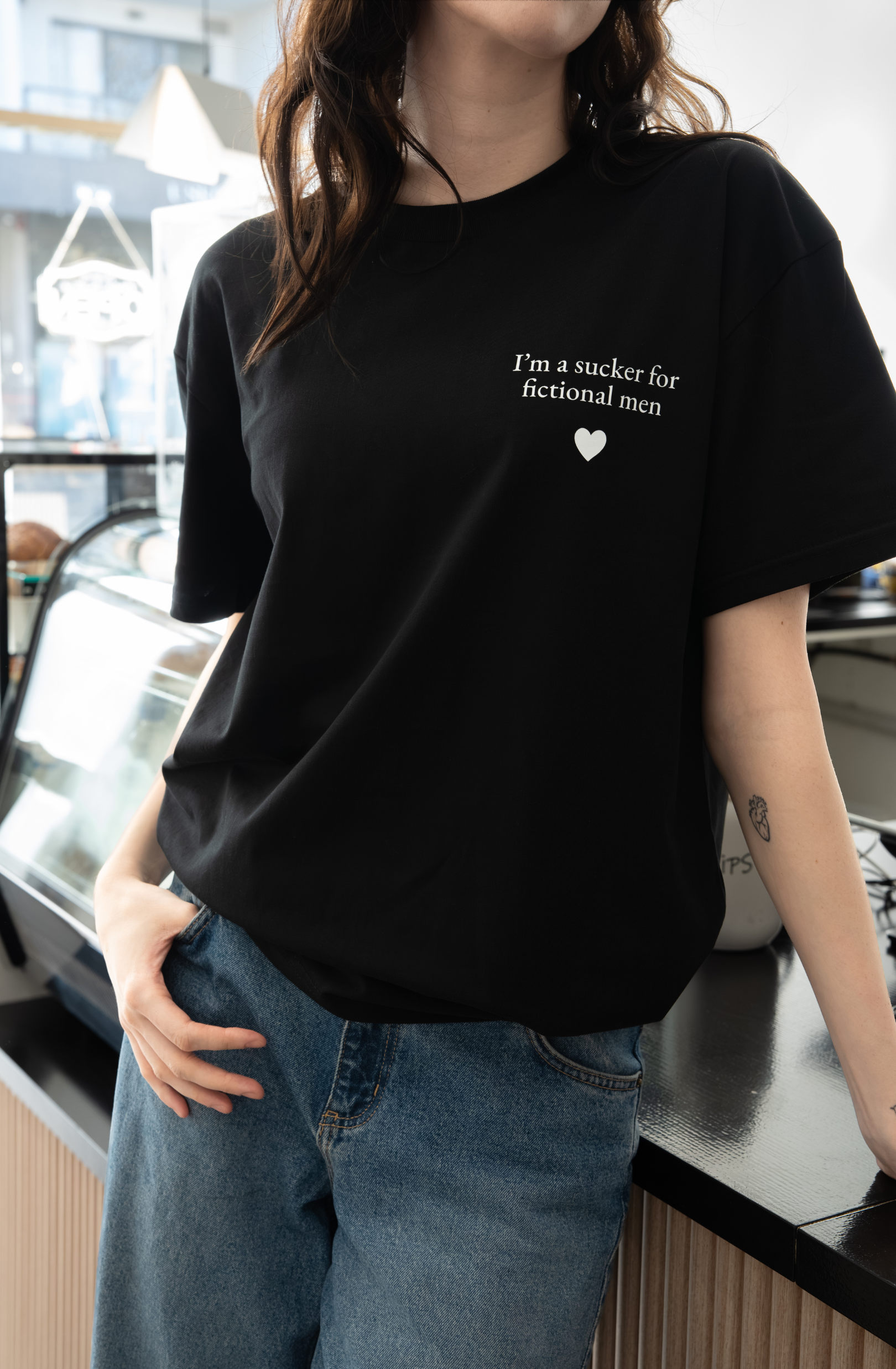 I'm a Sucker for Fictional Men – Black Tee