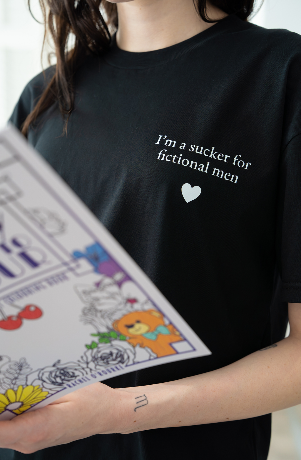 I'm a Sucker for Fictional Men – Black Tee