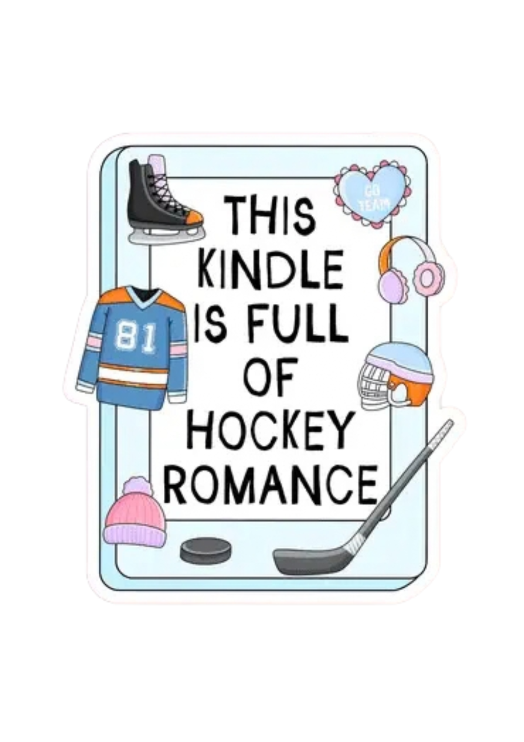 Hockey Romance Kindle Sticker