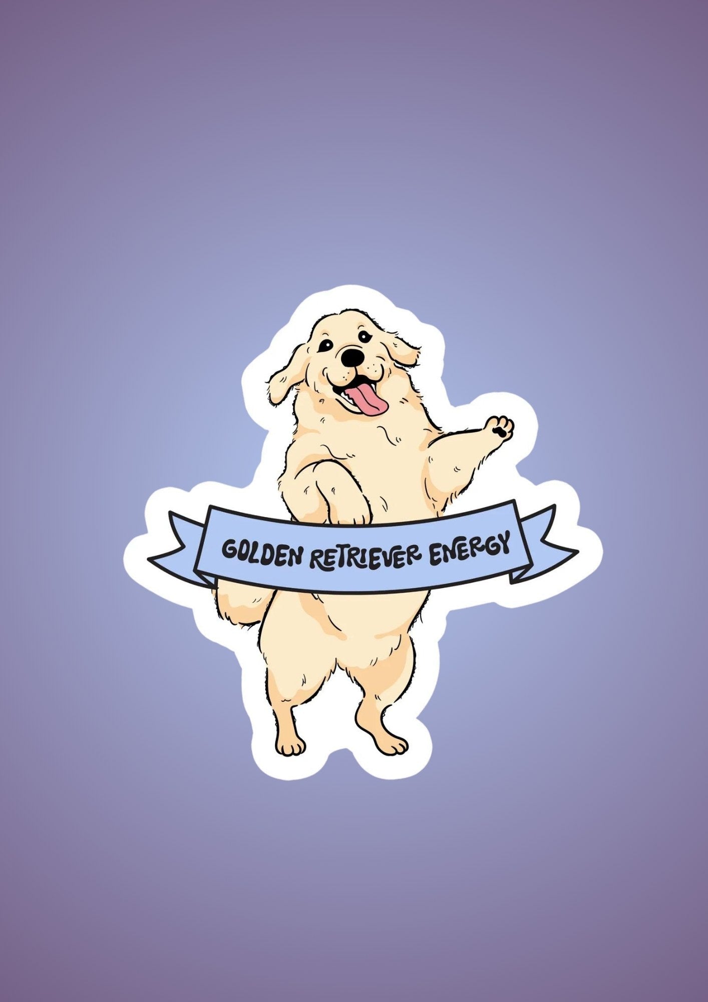 Golden Retriever Waterproof Vinyl Sticker