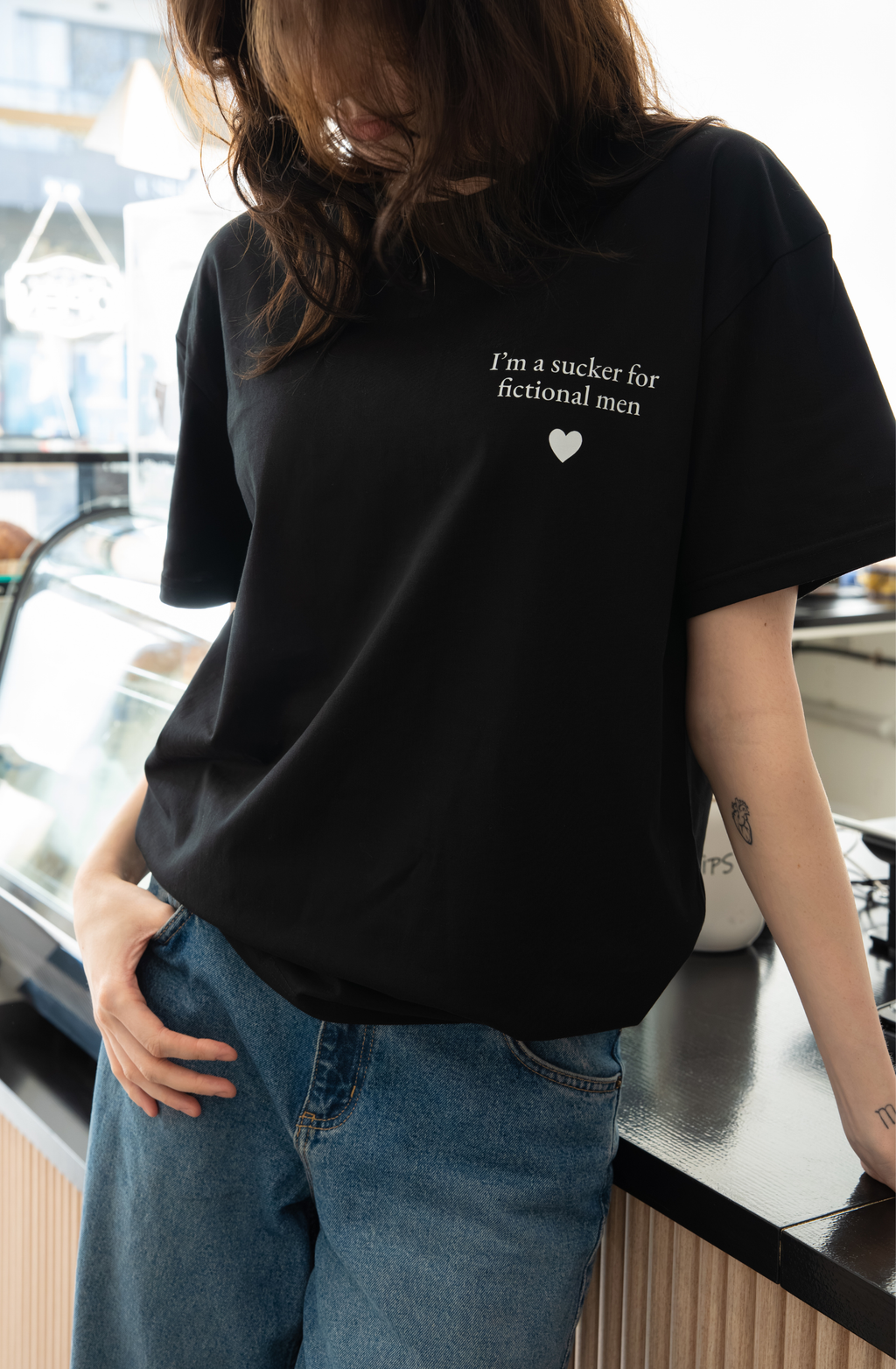 I'm a Sucker for Fictional Men – Black Tee