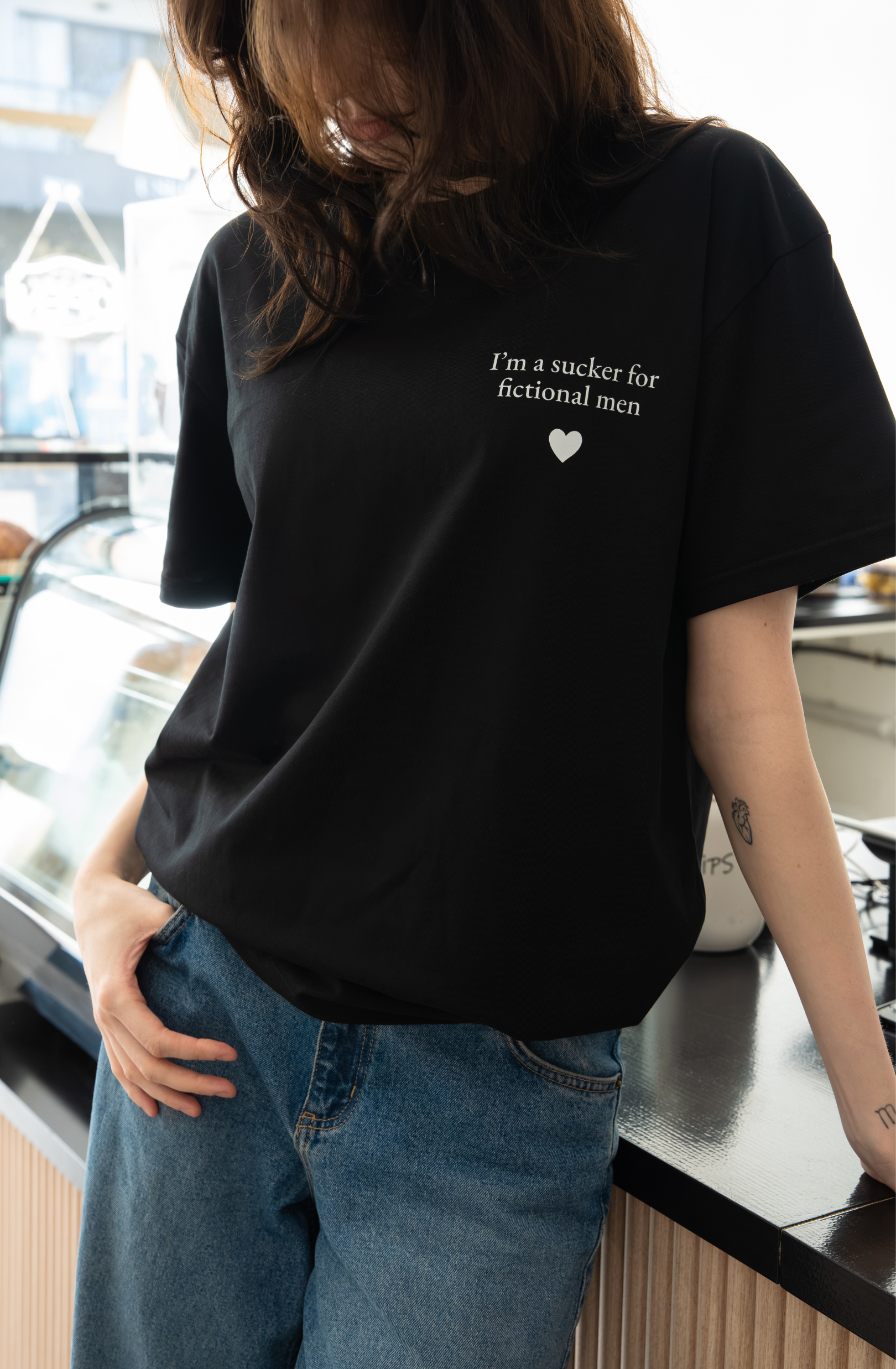 I'm a Sucker for Fictional Men – Black Tee