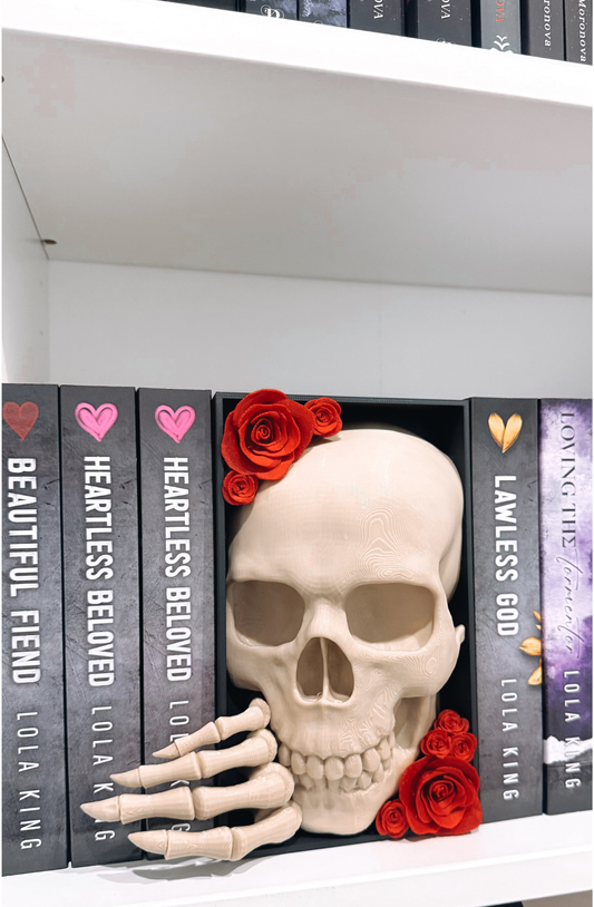 Rose Skull Book Nook