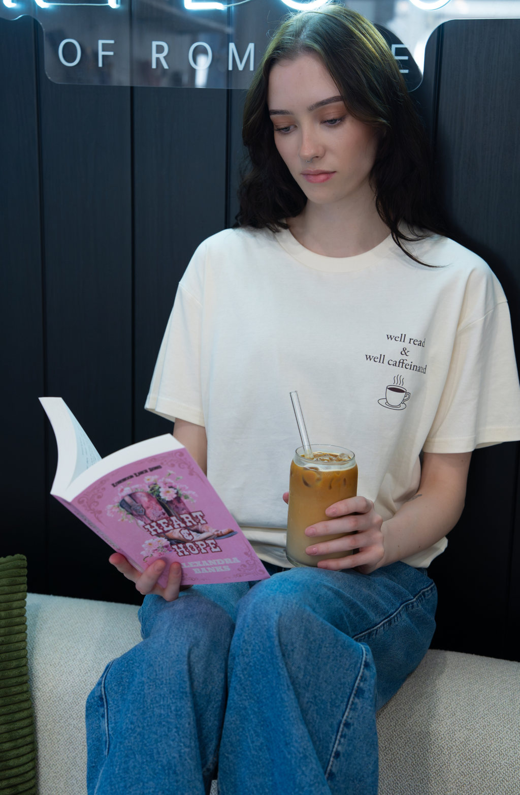 Well Read & Well Caffeinated – Natural Tee
