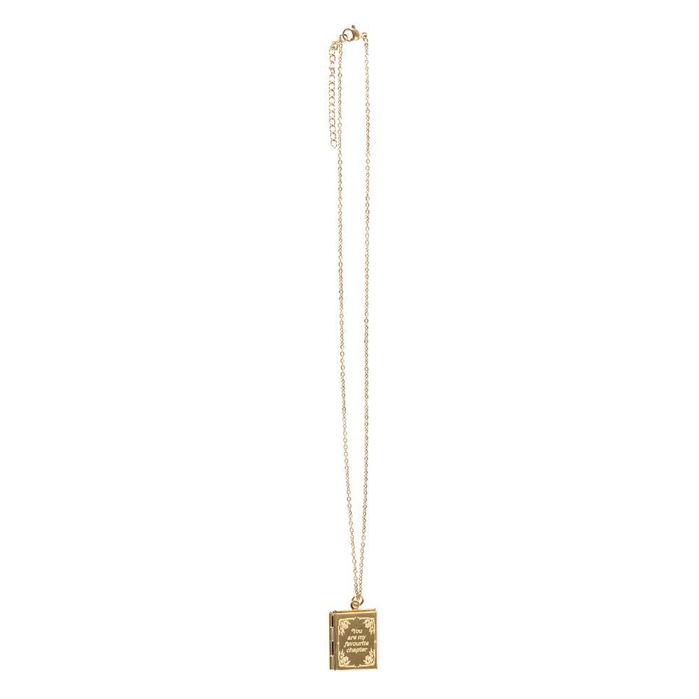 Book Shaped Locket Necklace in Gift Box