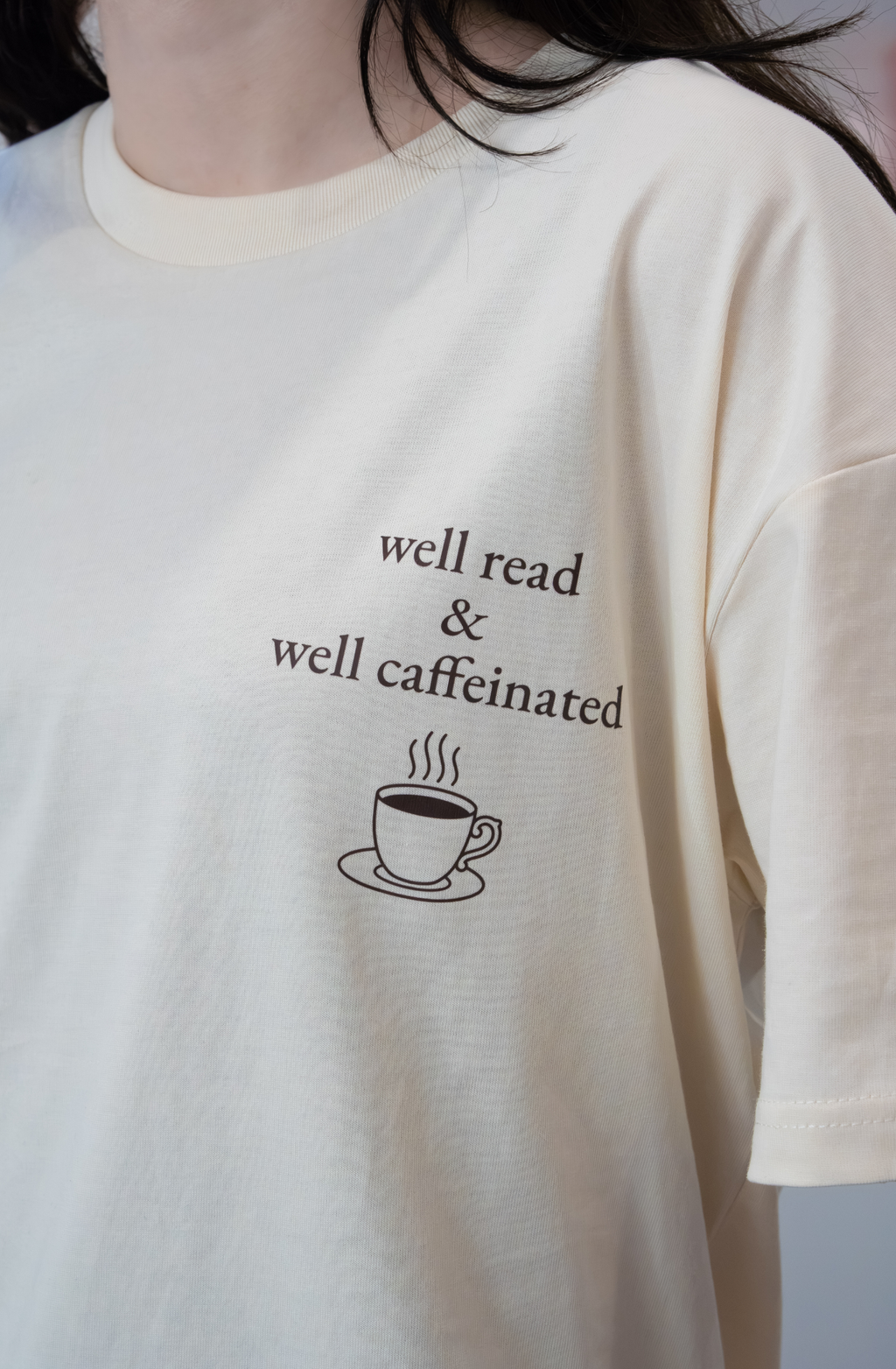 Well Read & Well Caffeinated – Natural Tee