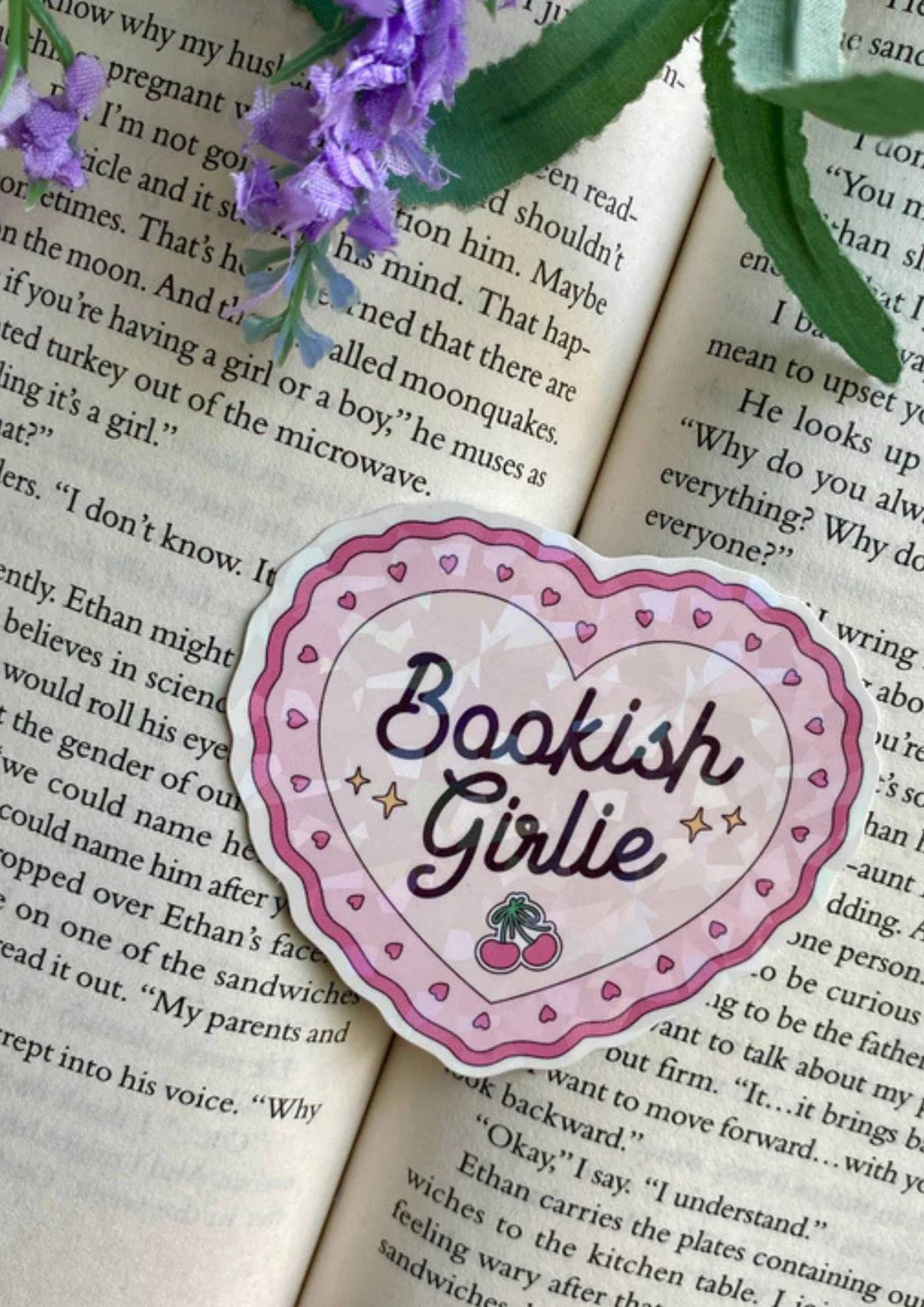 Bookish Holographic Stickers | Waterproof Vinyl 3”