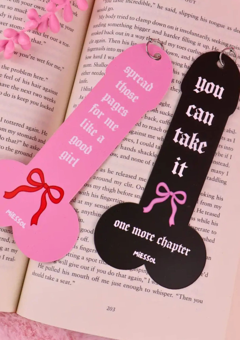 Pierced Cock Bookmark BLACK