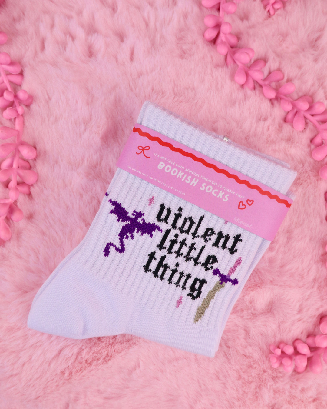 Violent Little Thing Bookish Socks for Book Lovers