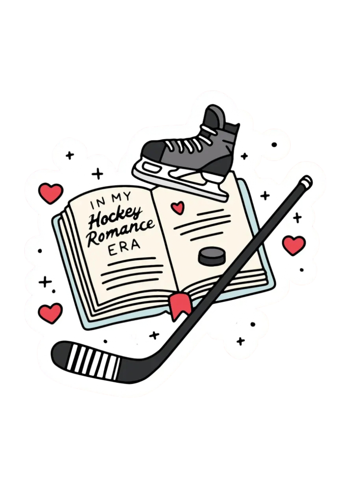 Hockey Romance Era Book Sticker