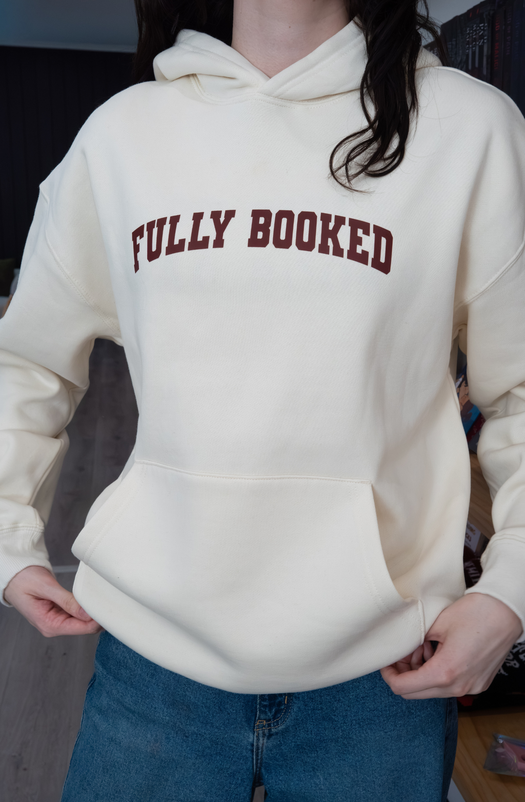 Fully Booked – Natural Hoodie