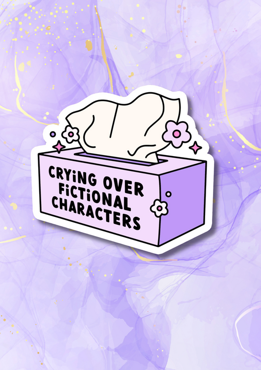 Crying Over Fictional Characters Waterproof Vinyl Sticker