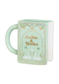 Coffee and Books Green Book Shaped Mug