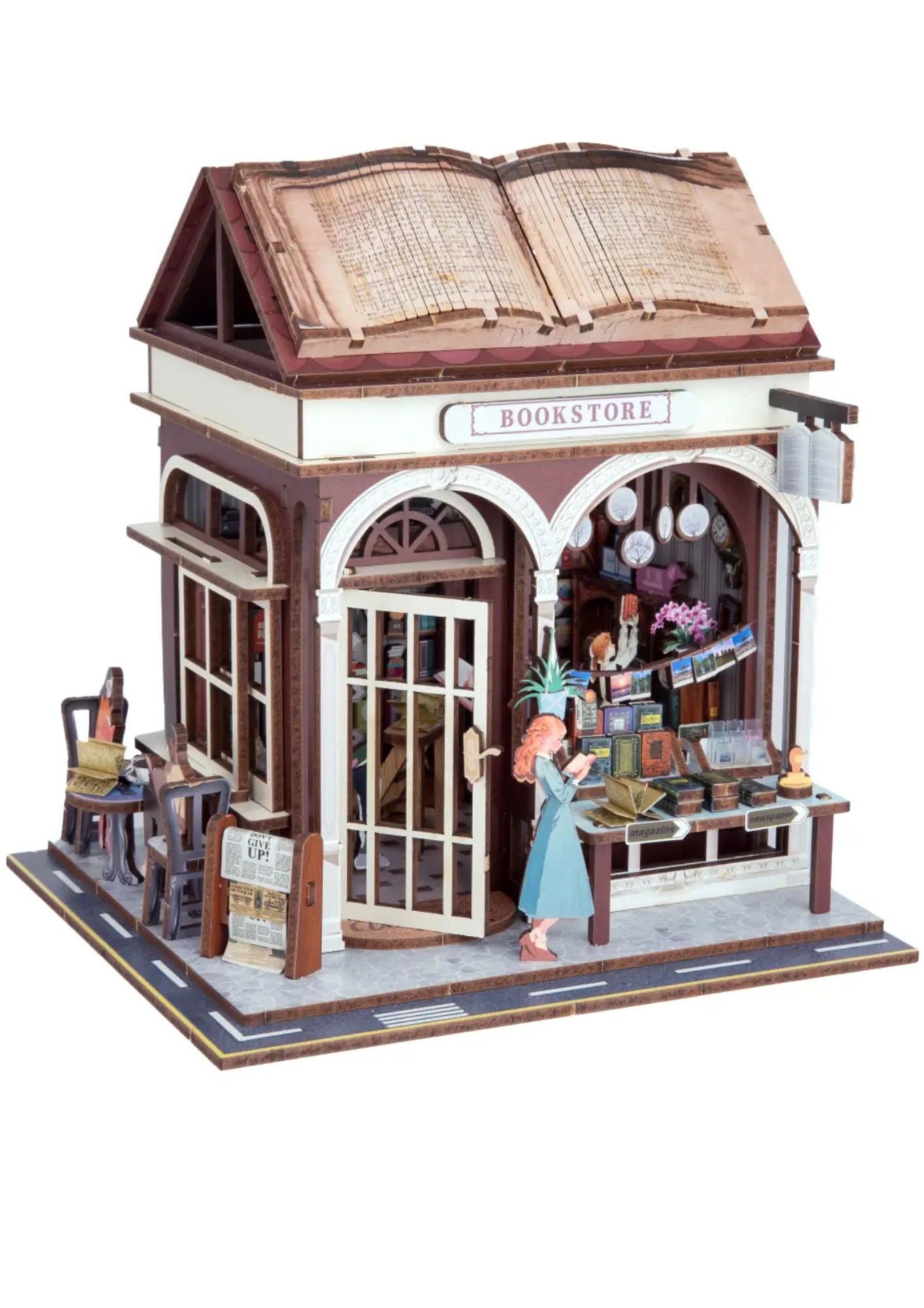 DIY Miniature House Kit: Bookstore