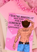 Cowboy Romance Reader Bookish Greeting Card