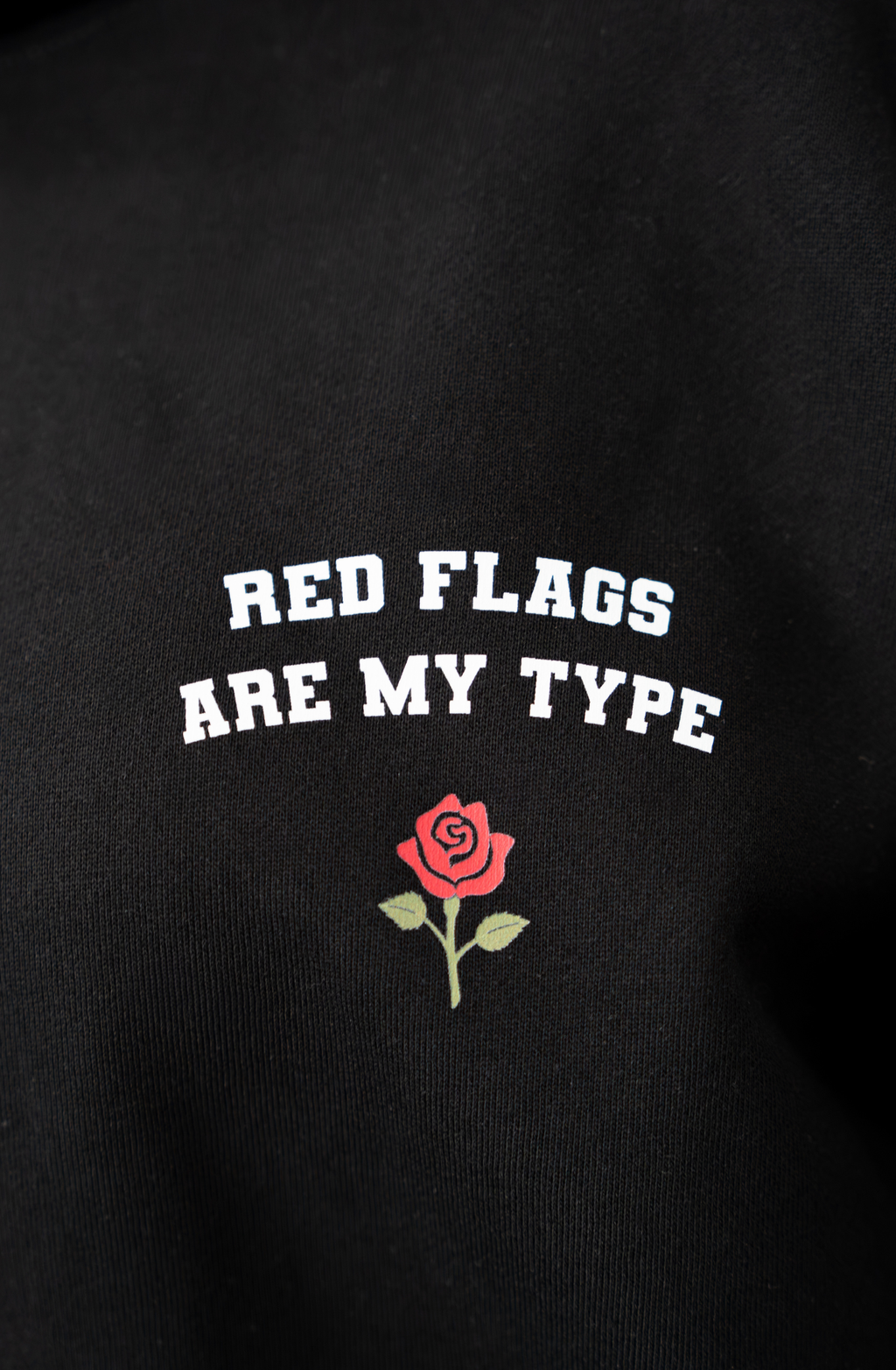 Red Flags Are My Type – Black Hoodie