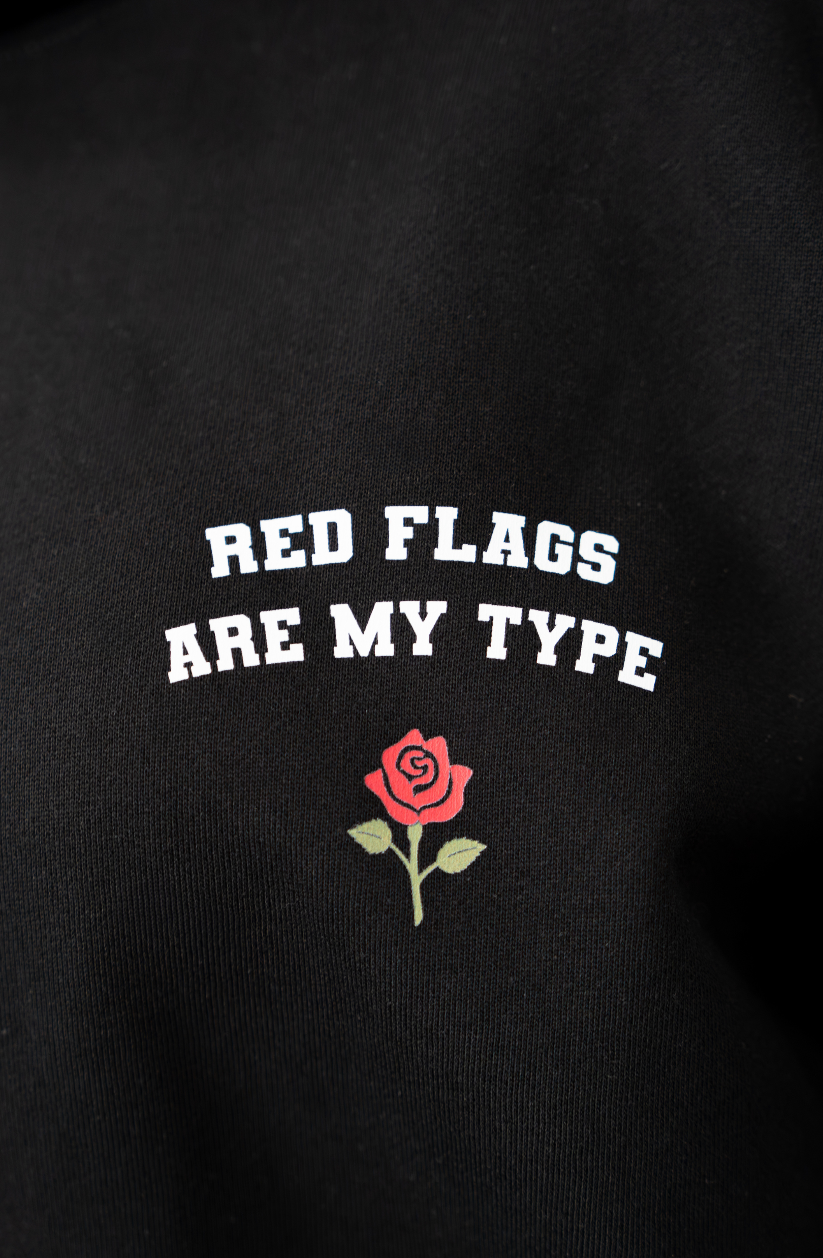 Red Flags Are My Type – Black Hoodie