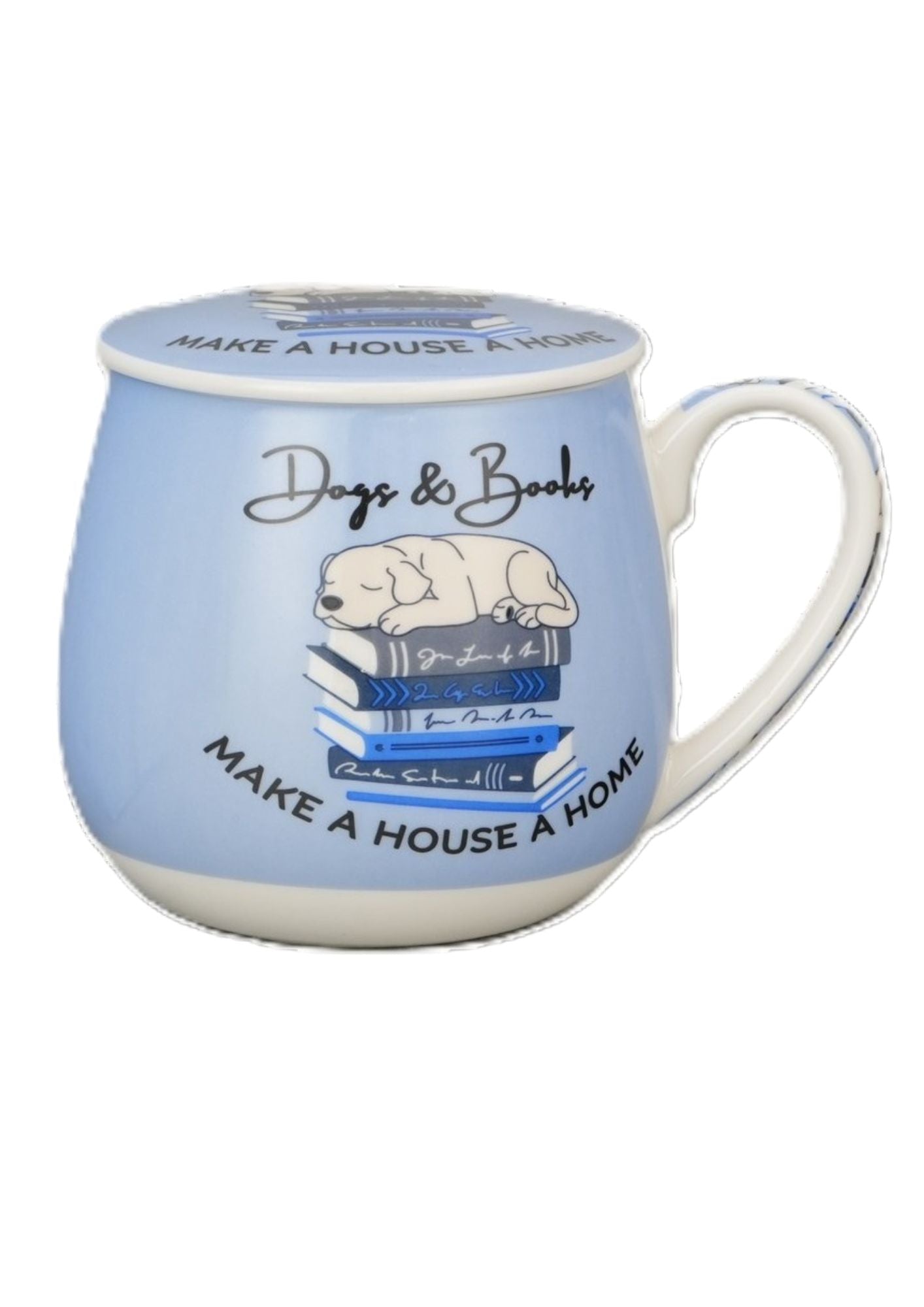 Dogs and Books - Tea Infuser Mug – Trilogyofromance