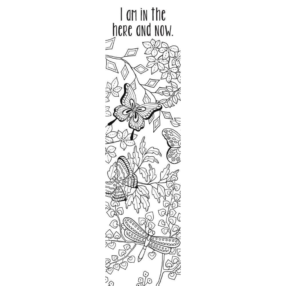 Mantras Coloring 40-Pack Bookmarks