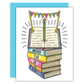 Another Year in the Books Greeting Card, Bookish Card