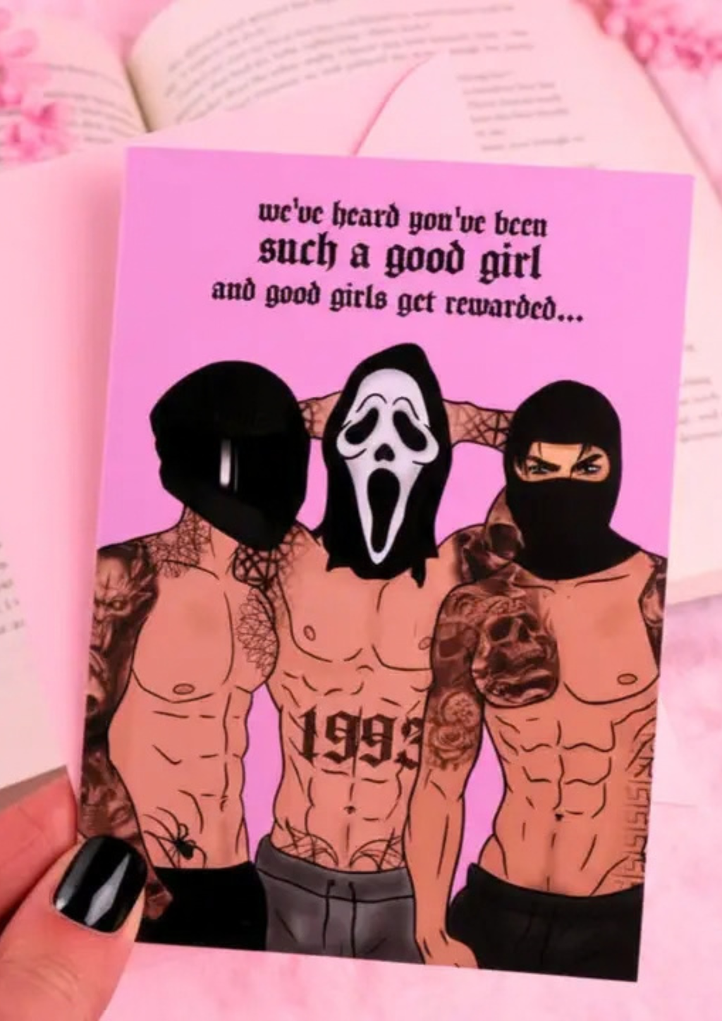 Good Girls Get Rewards Bookish Greeting Card