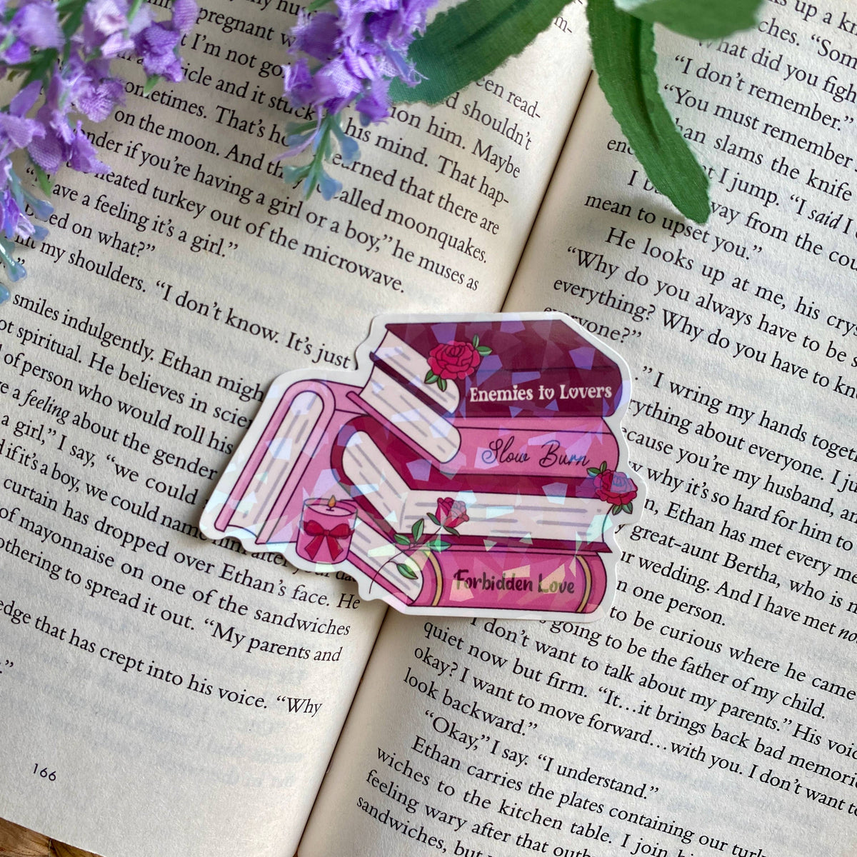 Romance Holographic Bookish Sticker | Waterproof Vinyl