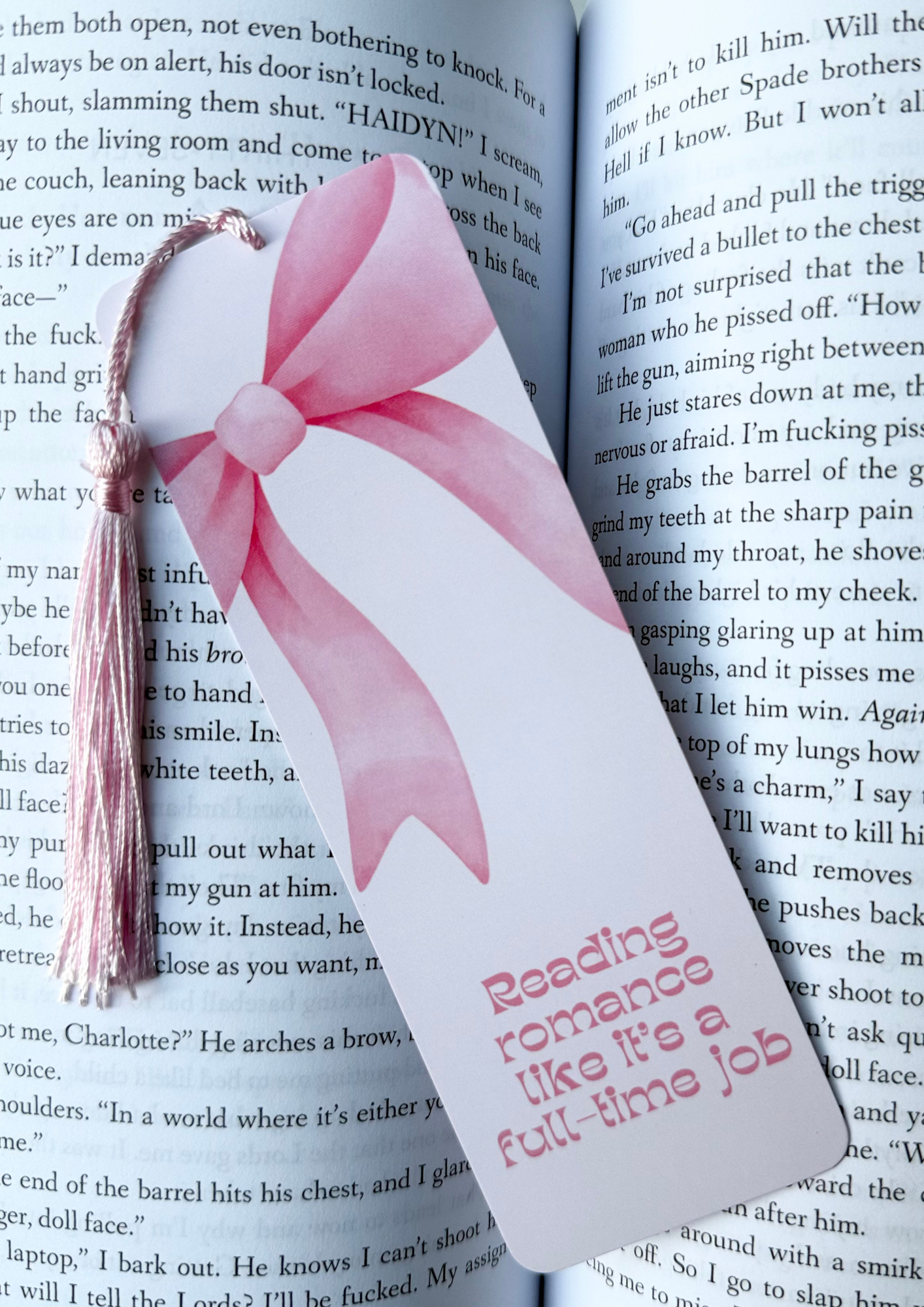 Reading Romance Bookmark