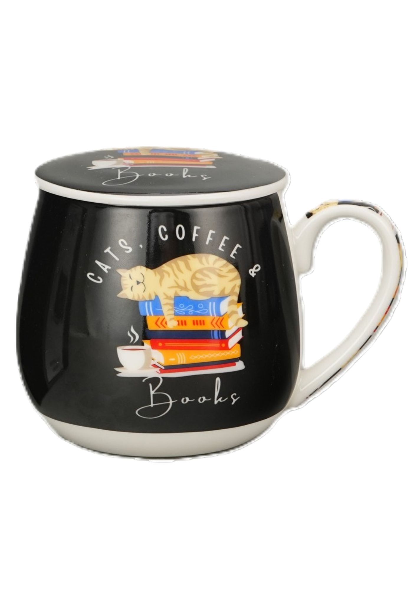 Cats Coffee and Books - Tea Infuser Mug