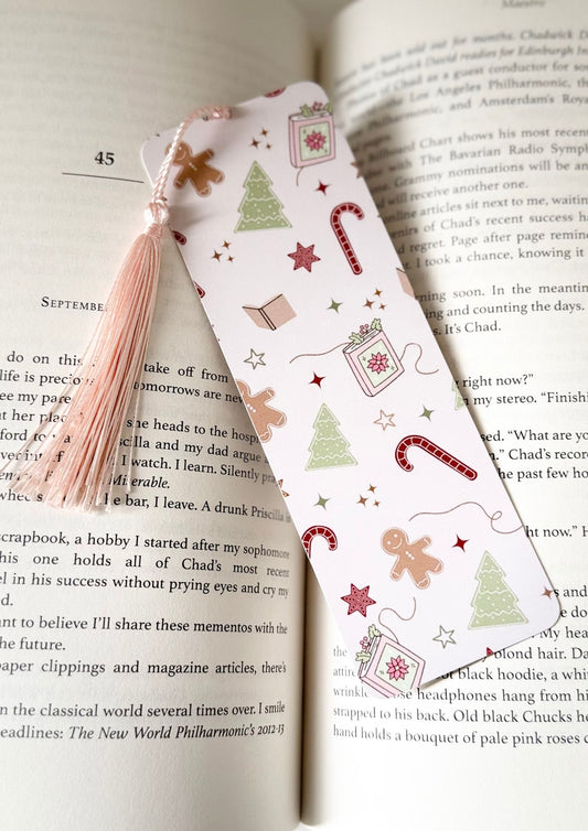Christmas Pink Bookmark