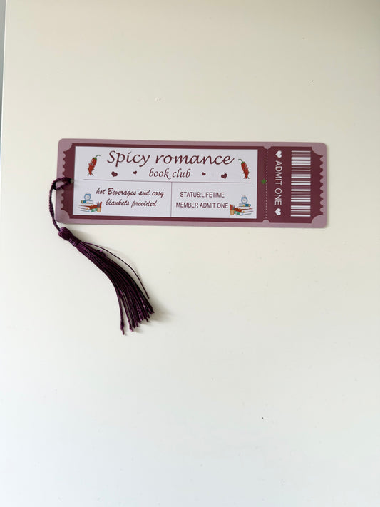 Spicy Romance Book Club Bookmark