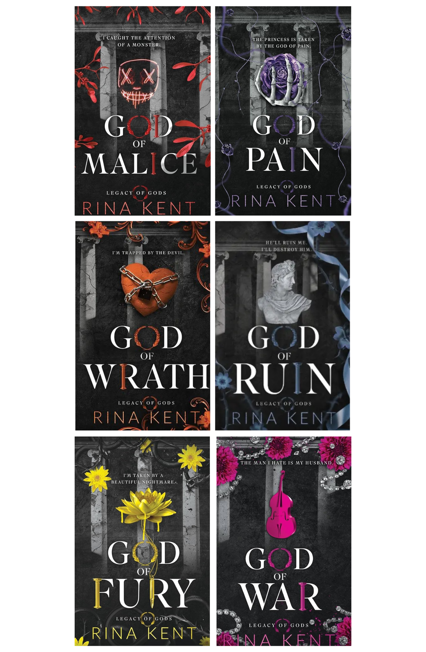 Legacy Of Gods Series By Rina Kent - Hardbacks