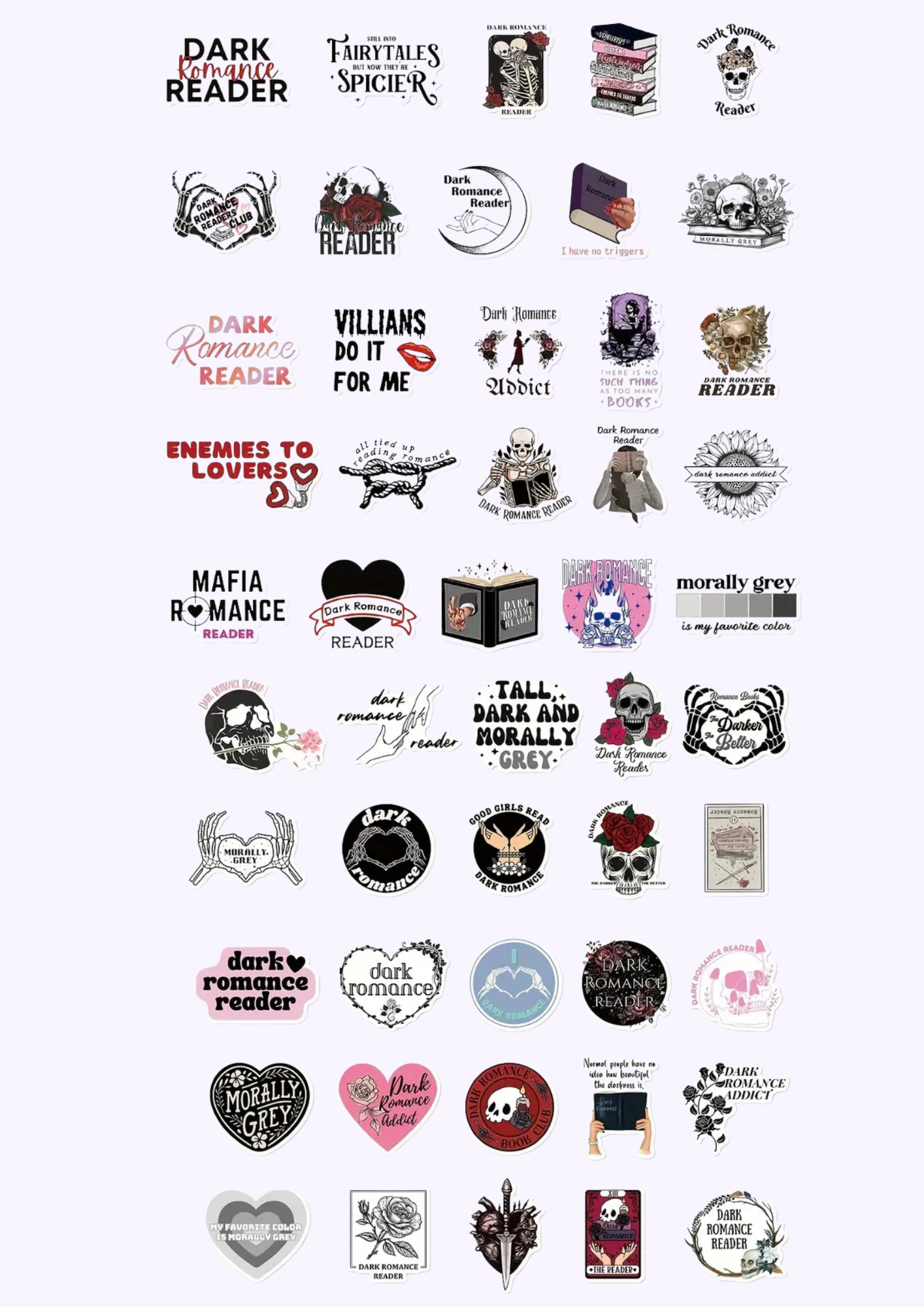 Dark Romance Sticker Pack (10pcs)