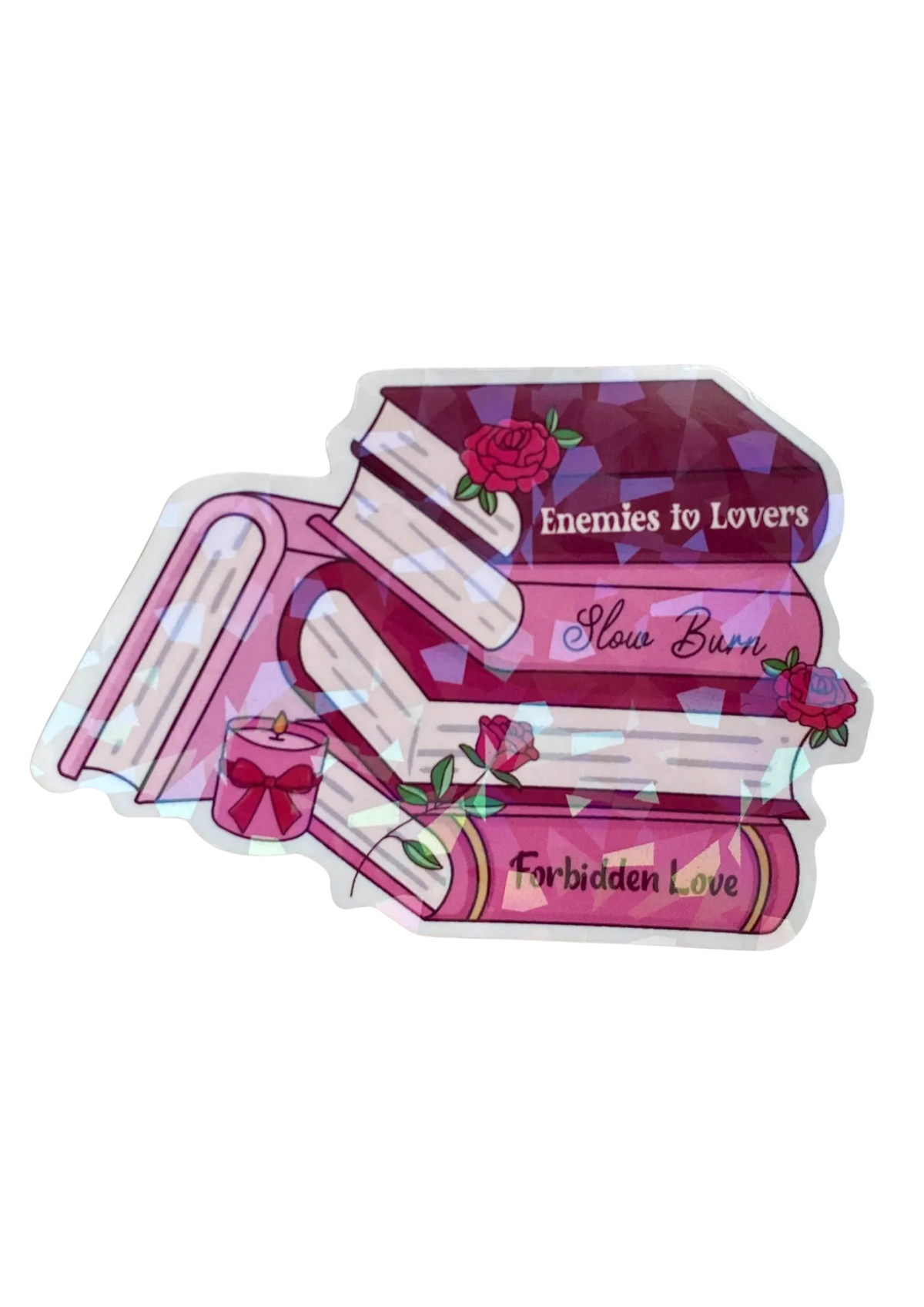 Romance Holographic Bookish Sticker | Waterproof Vinyl