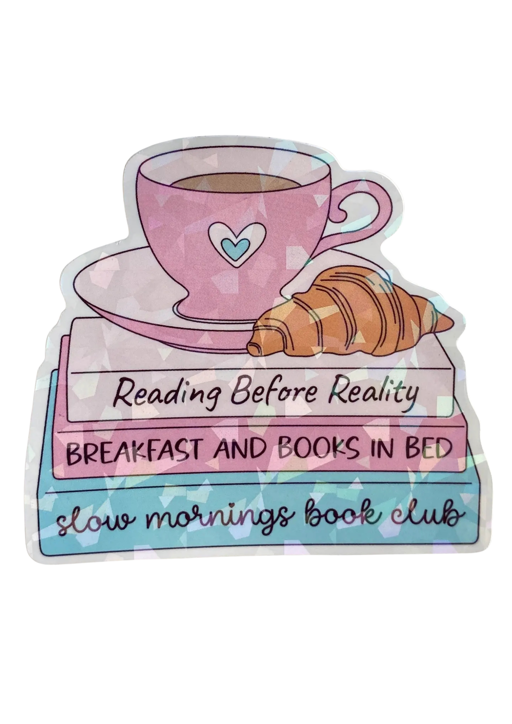 Bookish Holographic Sticker | Waterproof Vinyl 3”