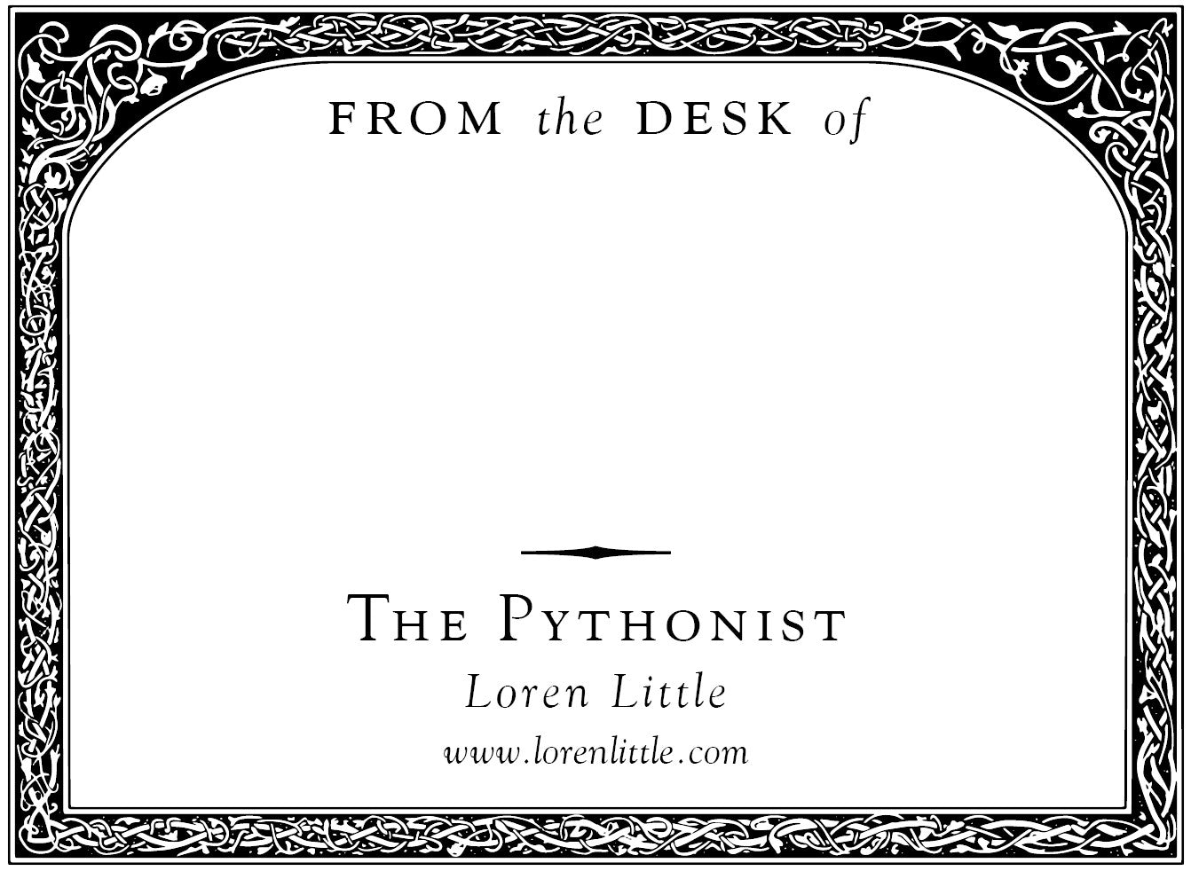 *PRE-ORDER* - The Pythonist (Weary Souls Trilogy #1), by Loren Little