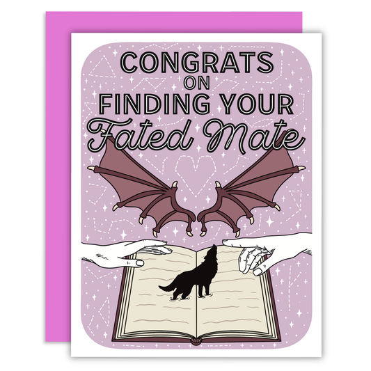 Congrats On Finding Your Fated Mate Bookish Greeting Card