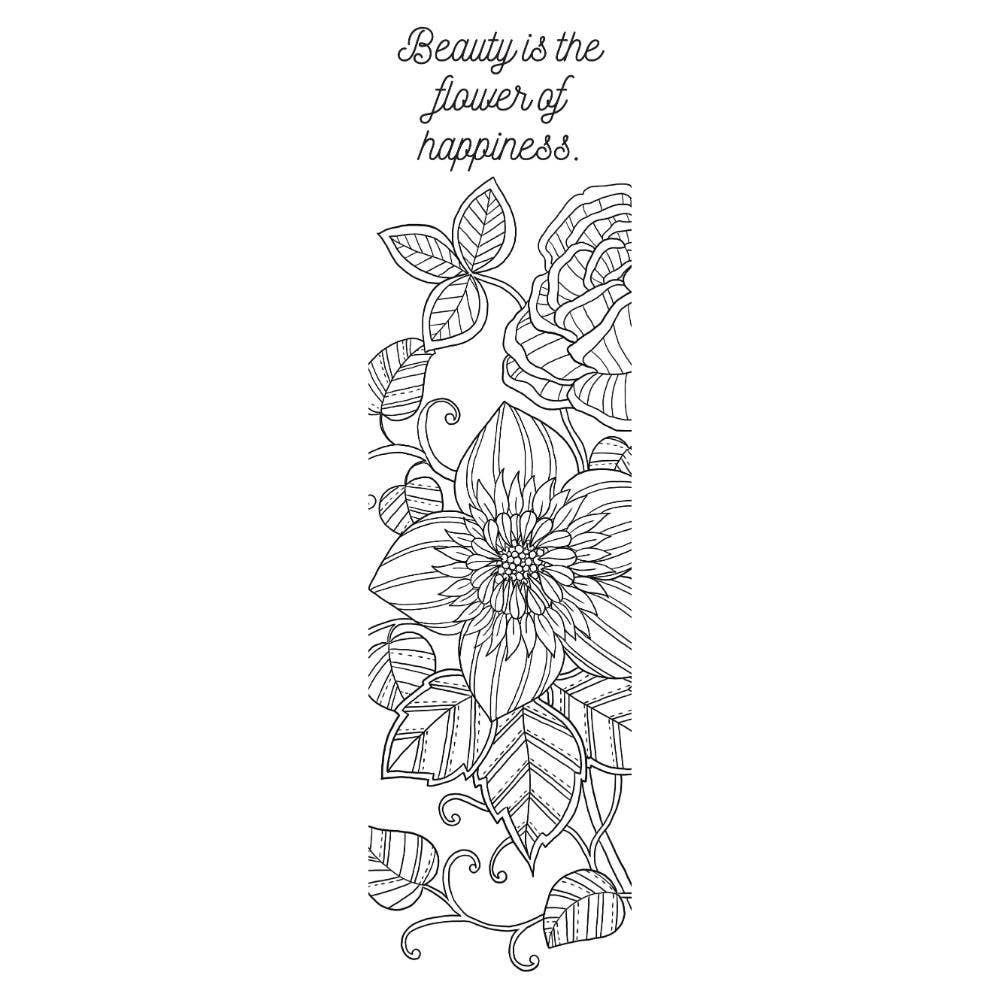 Mantras Coloring 40-Pack Bookmarks