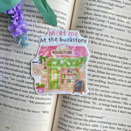 Bookish Holographic Stickers | Waterproof Vinyl 3” Books