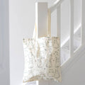 White Cat Print Tote Bag